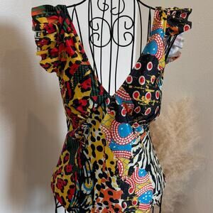 Colorful Patterned Women's One Piece Swimsuit